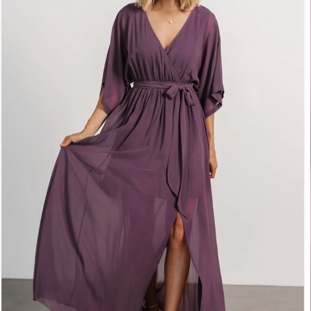 Kia Komono Maxi Dress Vintage Plum